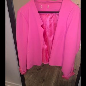 Bright pink blazer